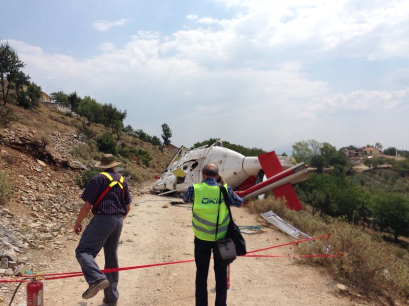 The accident of the AIR GREEN helicopter in the village of Tërpan, Berat district, date: 11.09.2013